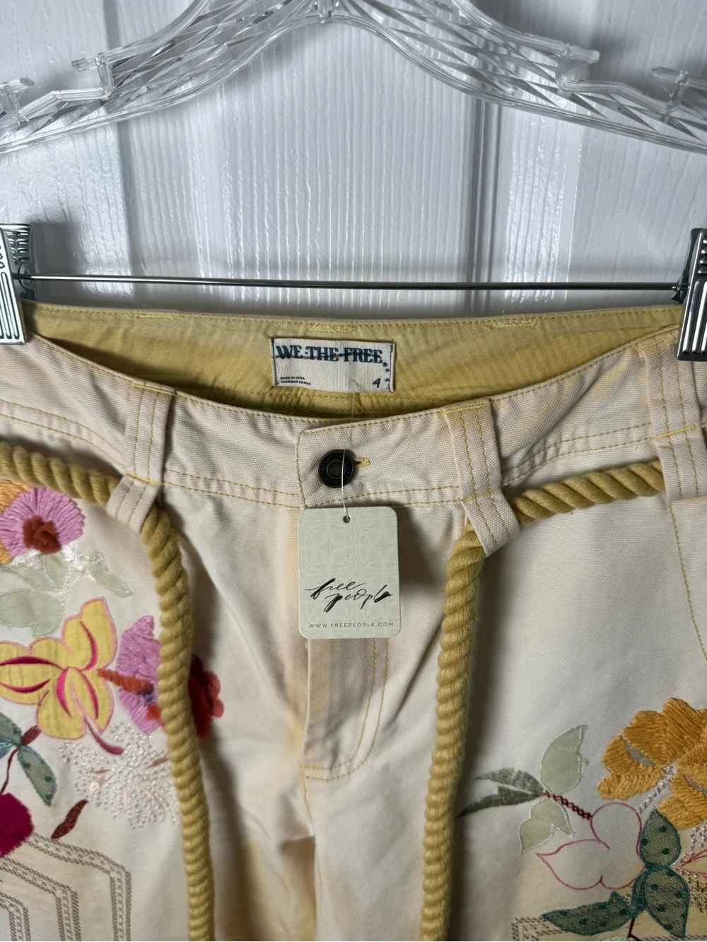 Free People We The Free Electric Sands Embroidered Pants